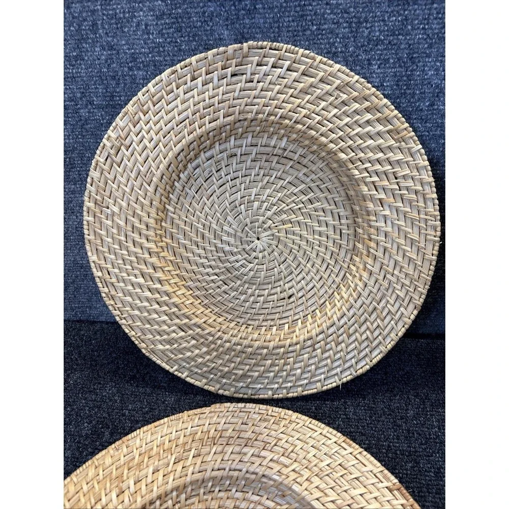 Vtg~IKEA~Woven Plate Chargers~12.5